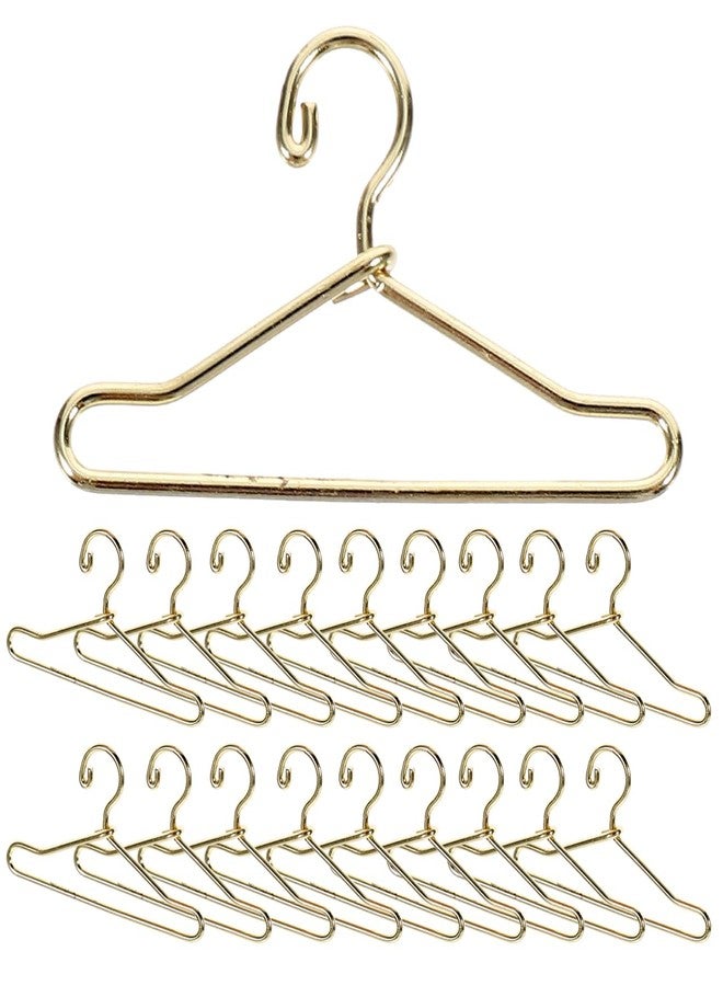 BUGUUYO 20Pcs Mini Doll Clothes Hangers Metal Wire Small Doll Closet Hangers for Dollhouse Accessories and Miniature Dress Display - Image 1